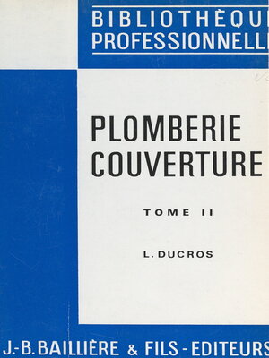 cover image of Plomberie, couverture (2)